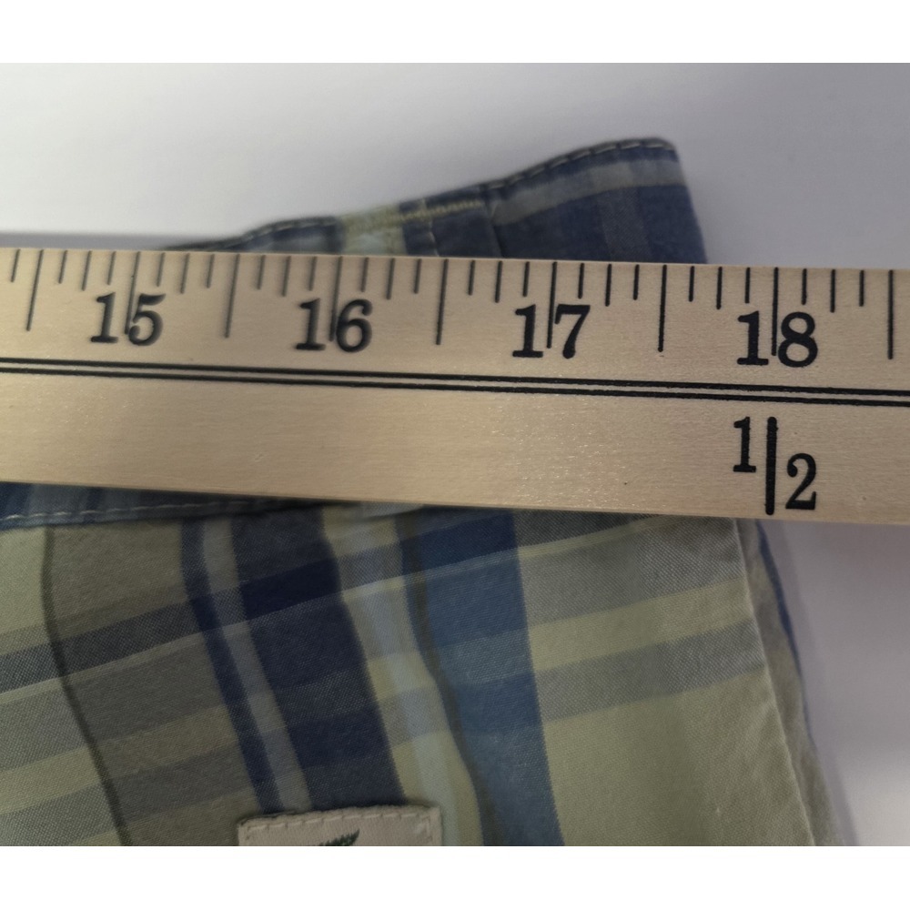 Lacoste Mens Size 38 Plaid Madras Chino Shorts - Picture 9 of 13